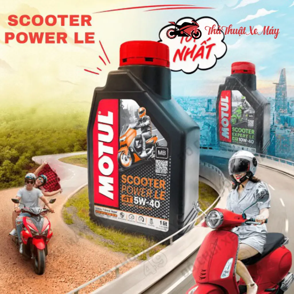 Dầu Nhớt Xe Tay Ga Motul Scooter Power Le 5W40